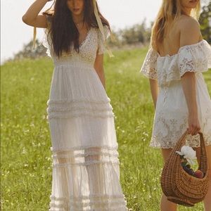 Selling this beautiful white dress from Anthropologie! Worn one time for my bach